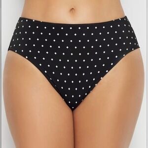 FREYA Womens Jewel Cover Bikini Swim Bottoms Black/White Size M NWT